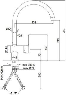 Смеситель для кухни Paffoni Ringo RIN180CR